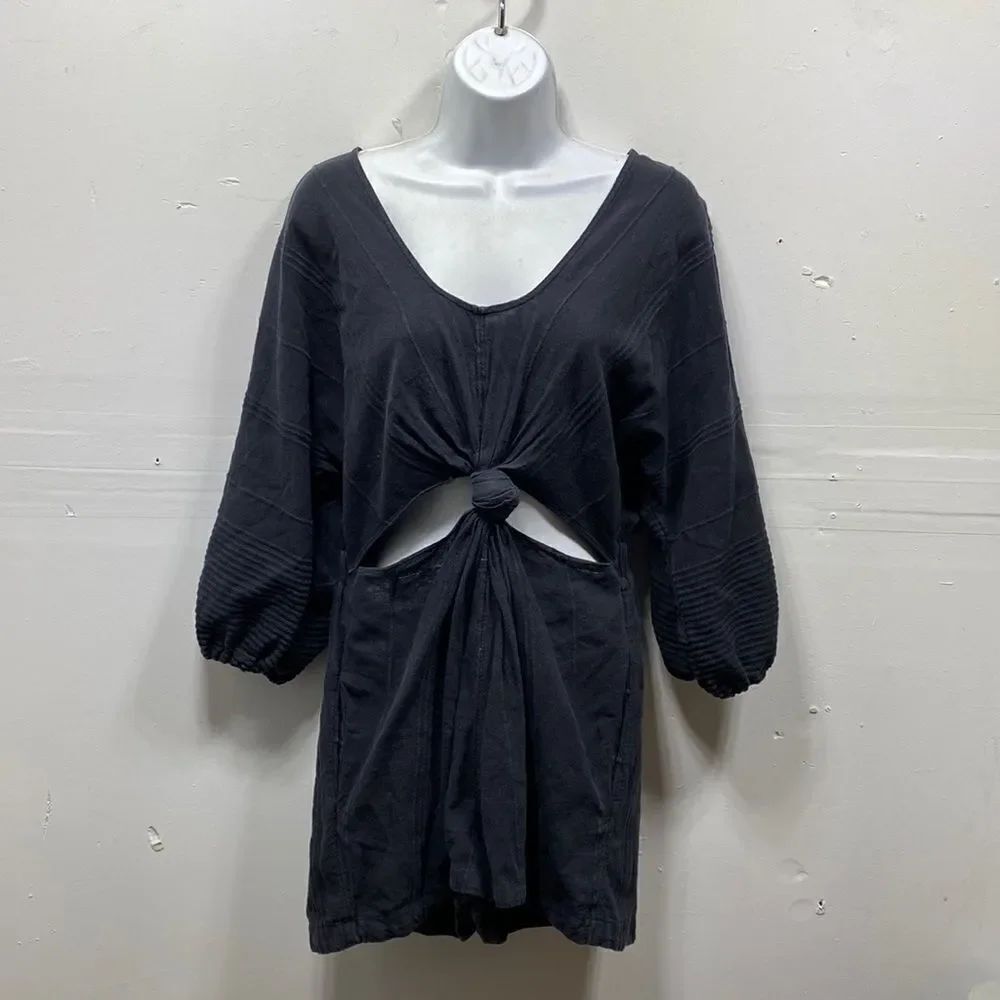 Free People Knotty but Nice Cut Out Romper Small